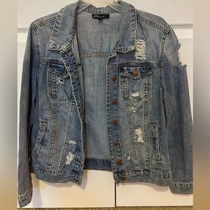 Frayed Jean Jacket, S